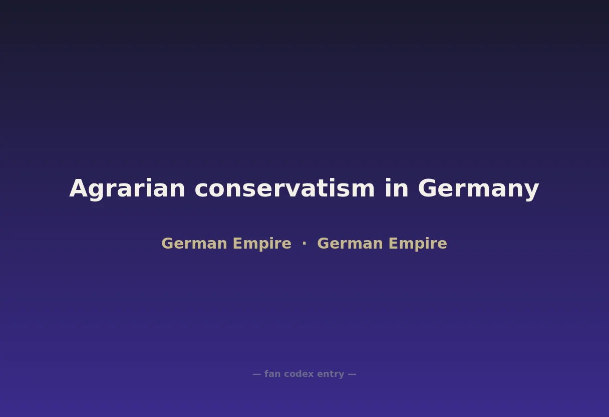 Agrarian conservatism in Germany
